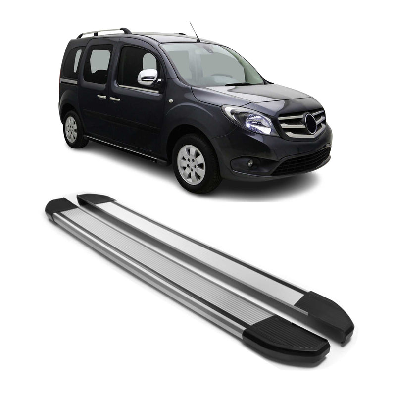 Marchepieds Latéraux pour Mercedes Citan 2012-2021 Argent Aluminium 2Pcs
