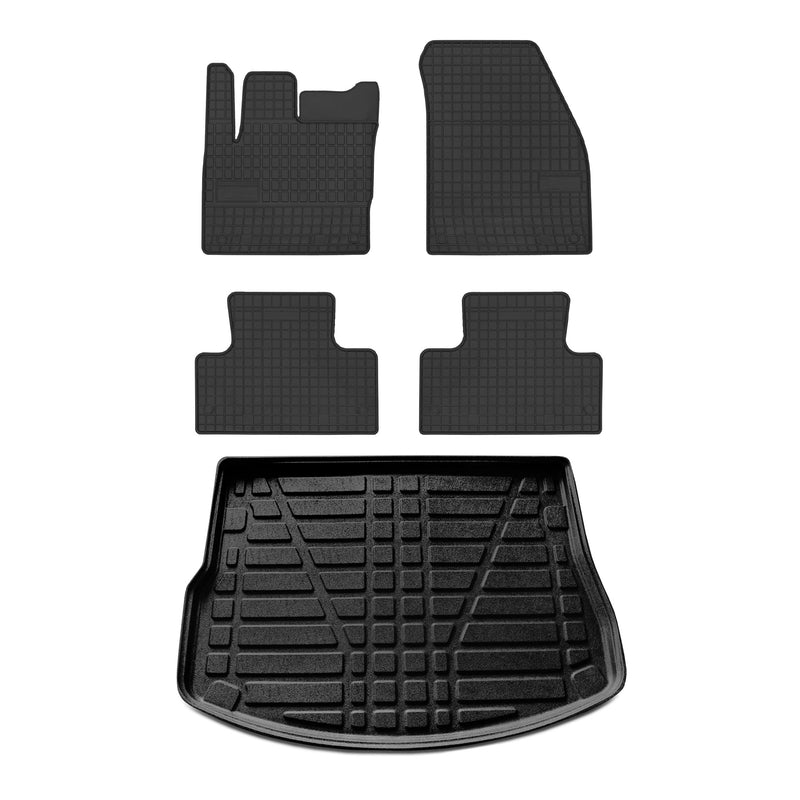 Kit Tapis de sol et coffre pour Range Rover Evoque 2012-2024 TPE Noir