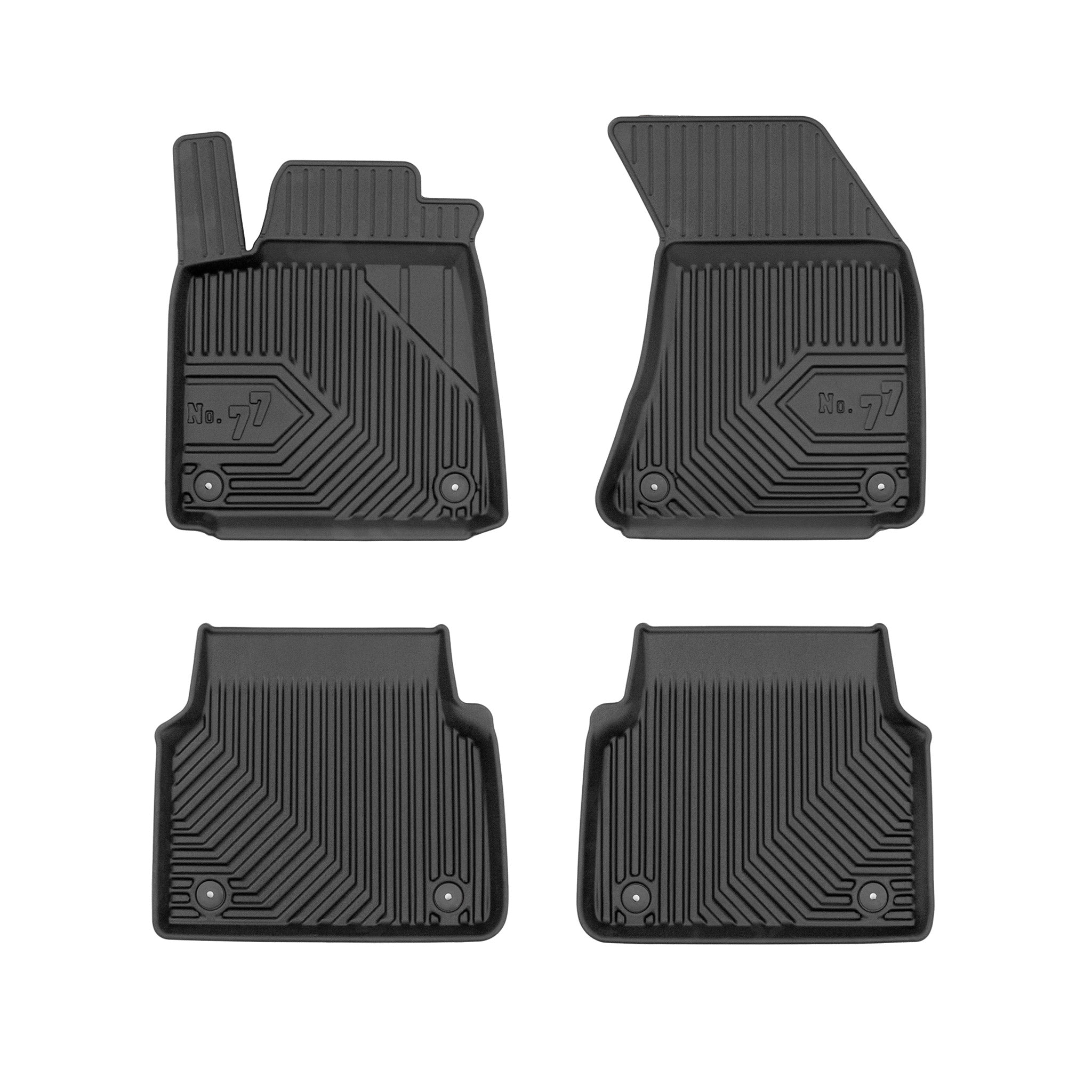Tapis de Sol de Voiture pour Audi A8 2009-2017 sauf version longue TPE Noir 4Pcs