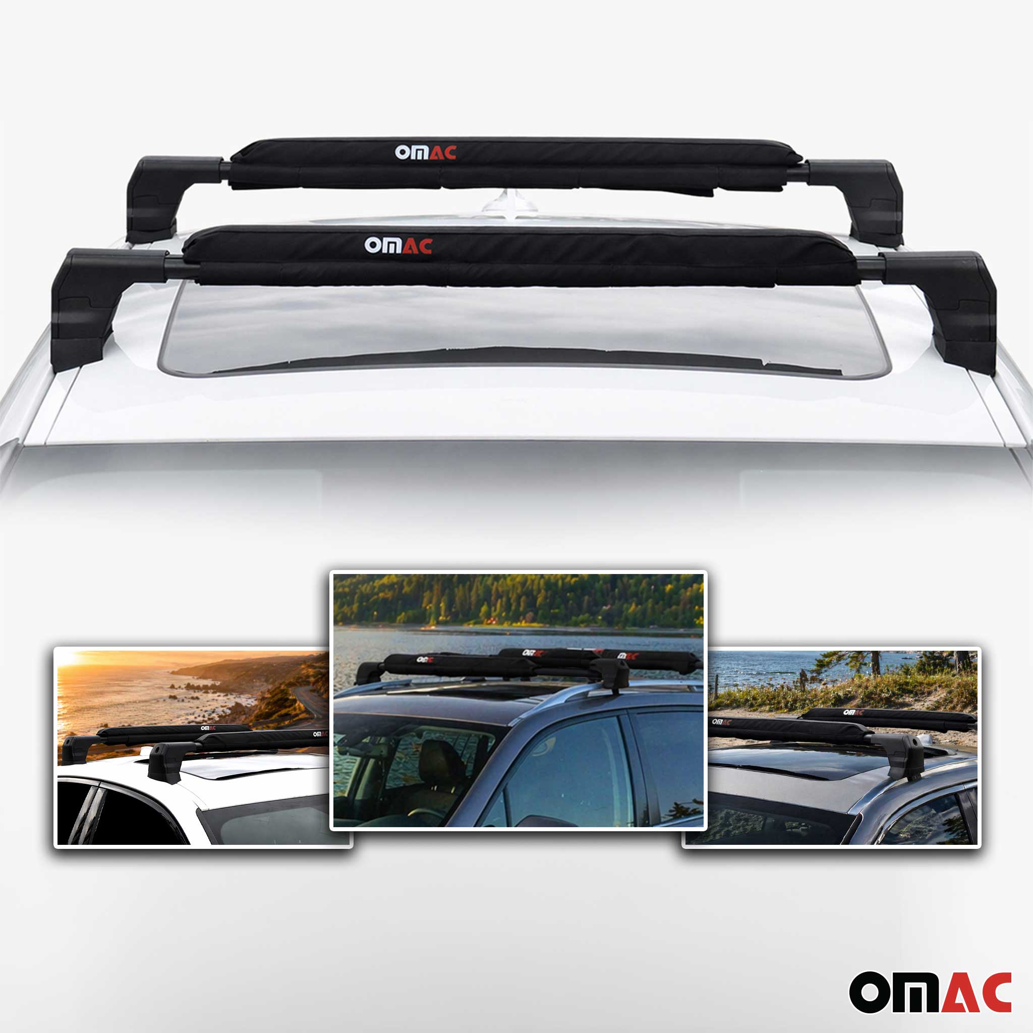 Coussinets de gallerie de toit M/Sangle d'arrimage - Universels - 70cm 2 Pcs/3m
