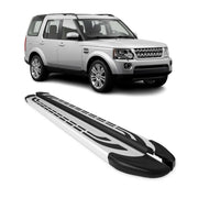 Marchepieds Latéraux pour Land Rover Discovery 3 4 2004-2018 Aluminium Gris 2Pcs