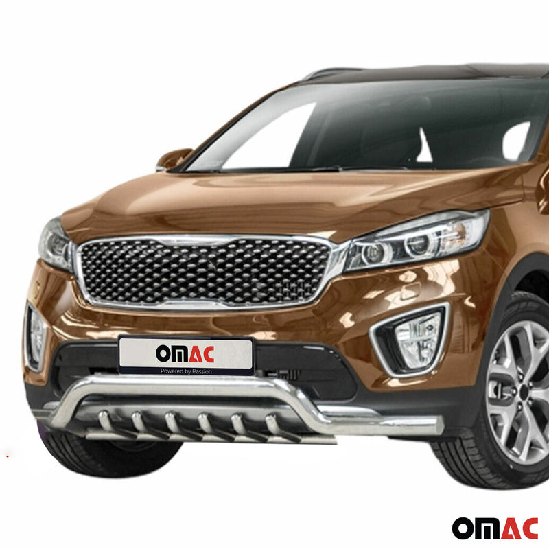 Pare-Buffle Avant Pour Kia Sorento 2015-2018 en Acier Inoxy Argent