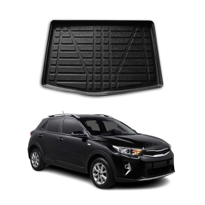 Tapis de Coffre pour Kia Stonic 2017-2025 Supérieur Sous en TPE Noir