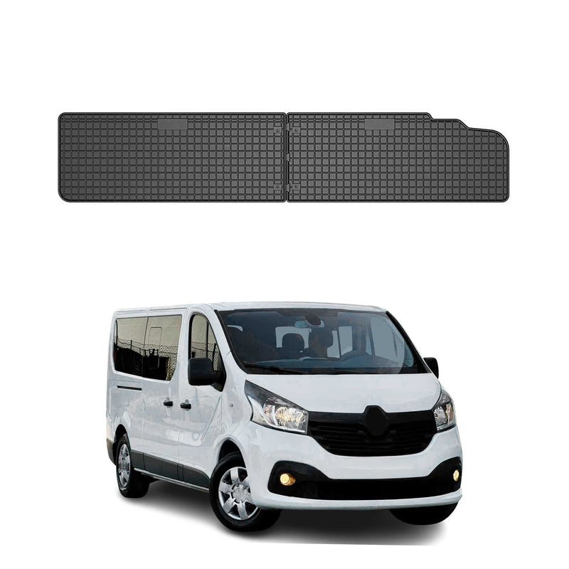 Tapis de Sol pour Opel Vivaro II 2014-2019 Convient à 3ème rangée Noir