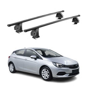 Barres de toit transversales acier pour Opel Astra K 2015-2021 TÜV 75 kg Noir 2x
