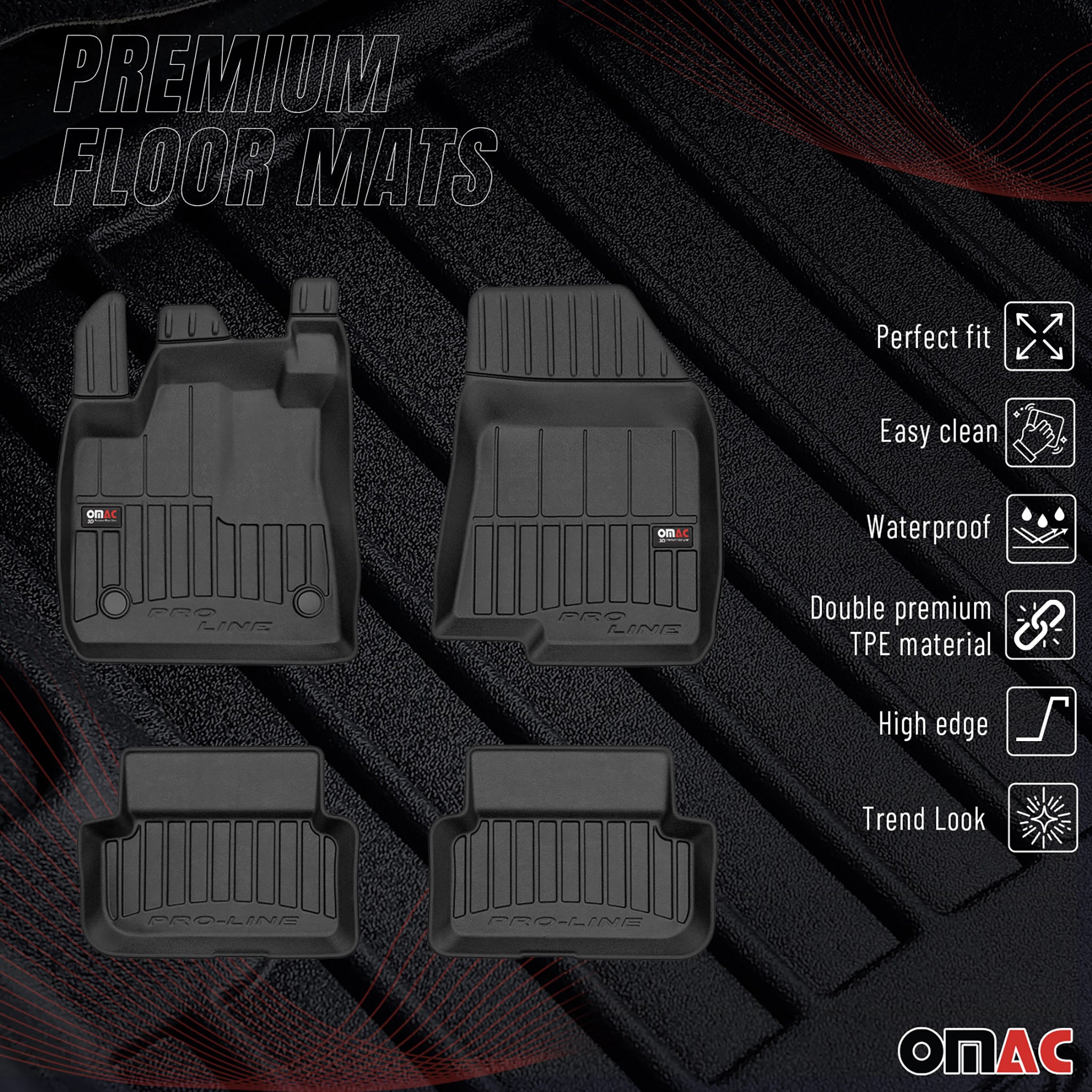 Tapis de Sol pour Dacia Sandero 2021-2026 TPE Noir