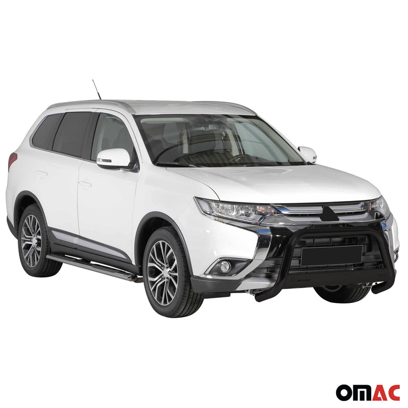 Pare-buffle Avant pour Mitsubishi Outlander PHEV 2015-2018 63 mm en Acier Noir