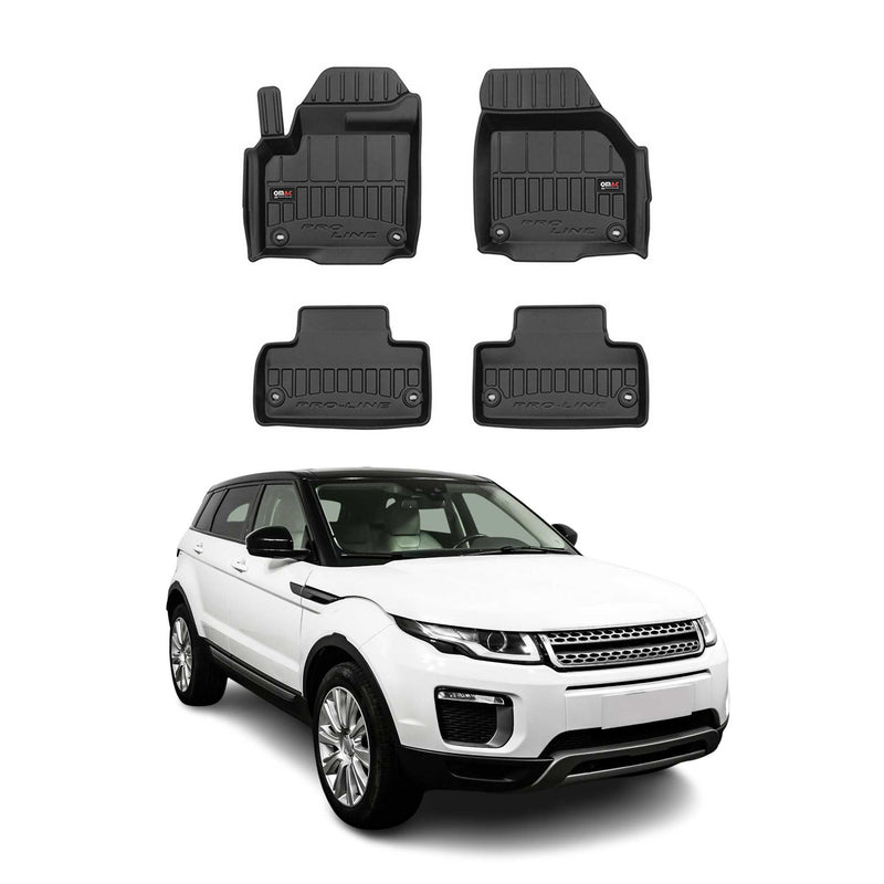 OMAC Tapis de sol en caoutchouc pour Range Rover Evoque 2011-2019 Noir Premium