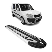 Marchepieds Latéraux pédale pour Fiat Doblo 2000-2010 L1 Aluminium Gris 2Pcs