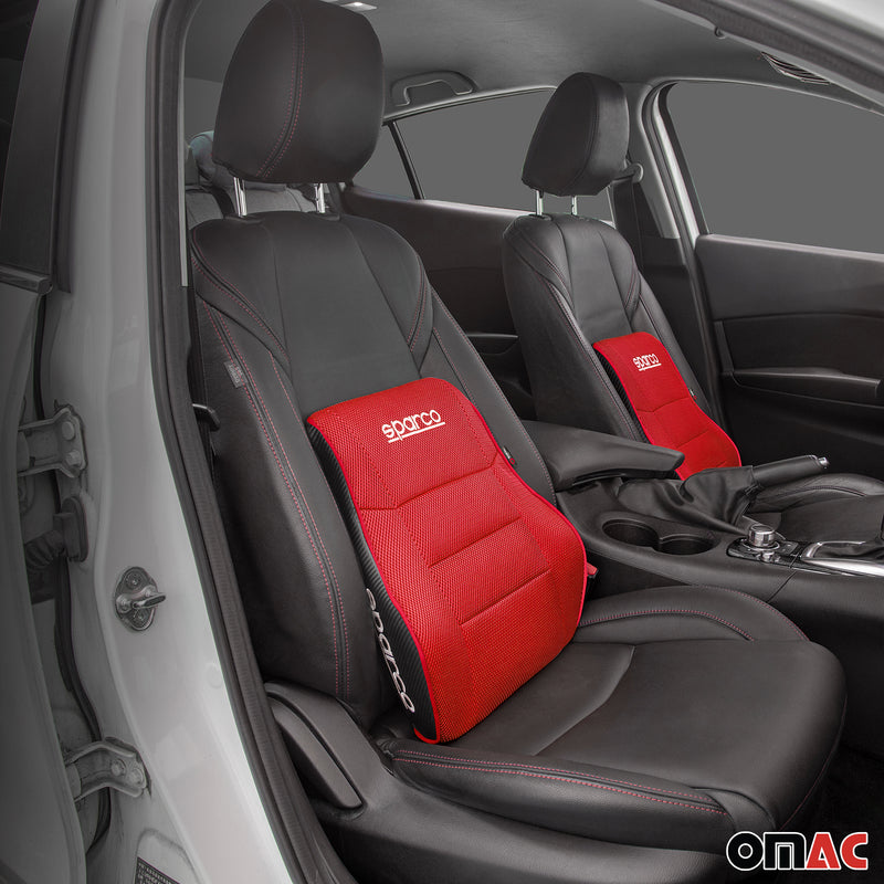 SPARCO coussin lombaire voiture coussin dos coussin pour chaise de voiture rouge