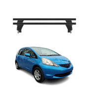 Menabo Barres de toit Transversales pour Honda Jazz Fit 2007-2014 Alu Noir 2x