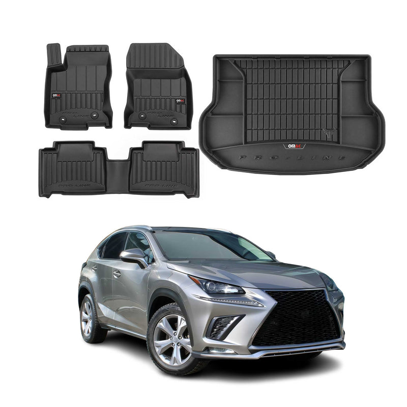 Kit Tapis de Sol et Coffre pour Lexus NX 2014-2022 TPE Noir