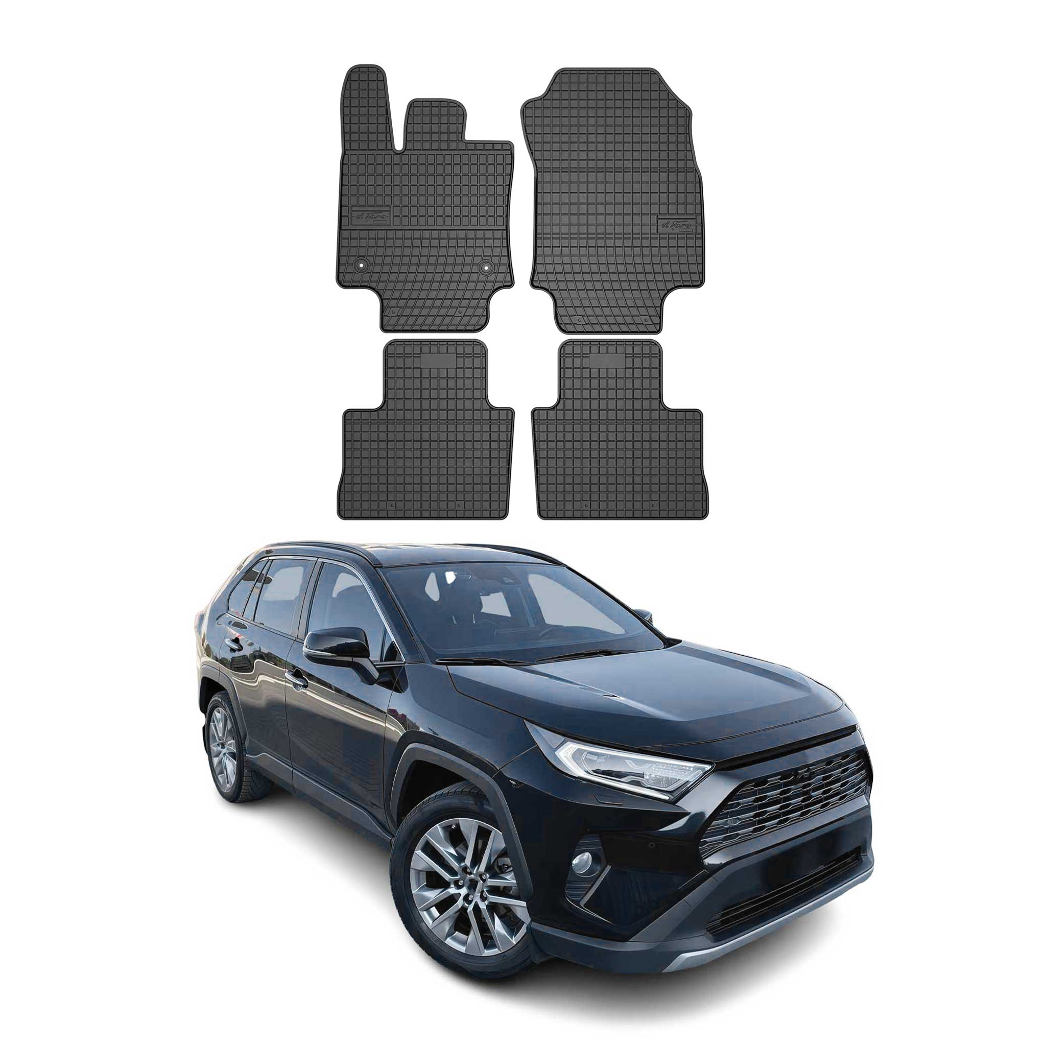 Tapis de Sol pour Toyota RAV4 2019-2022 Caoutchouc Noir