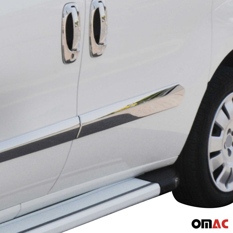Garniture Baguette de porte latérale pour Fiat Doblo Opel Combo D inox 4Pcs