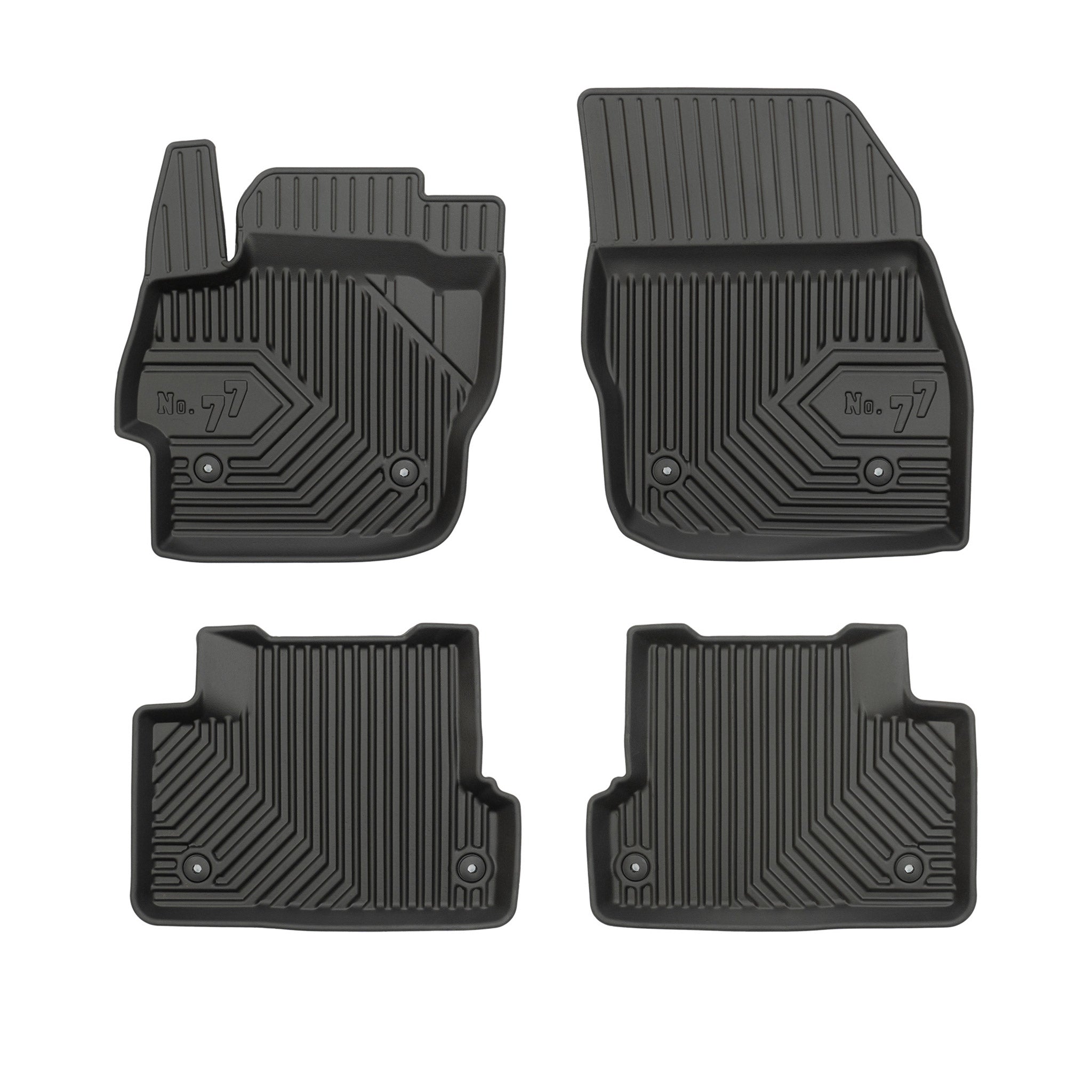 Tapis de Sol de Voiture pour Mazda 3 II 2008-2013 TPE Antidérapant Noir 4Pcs