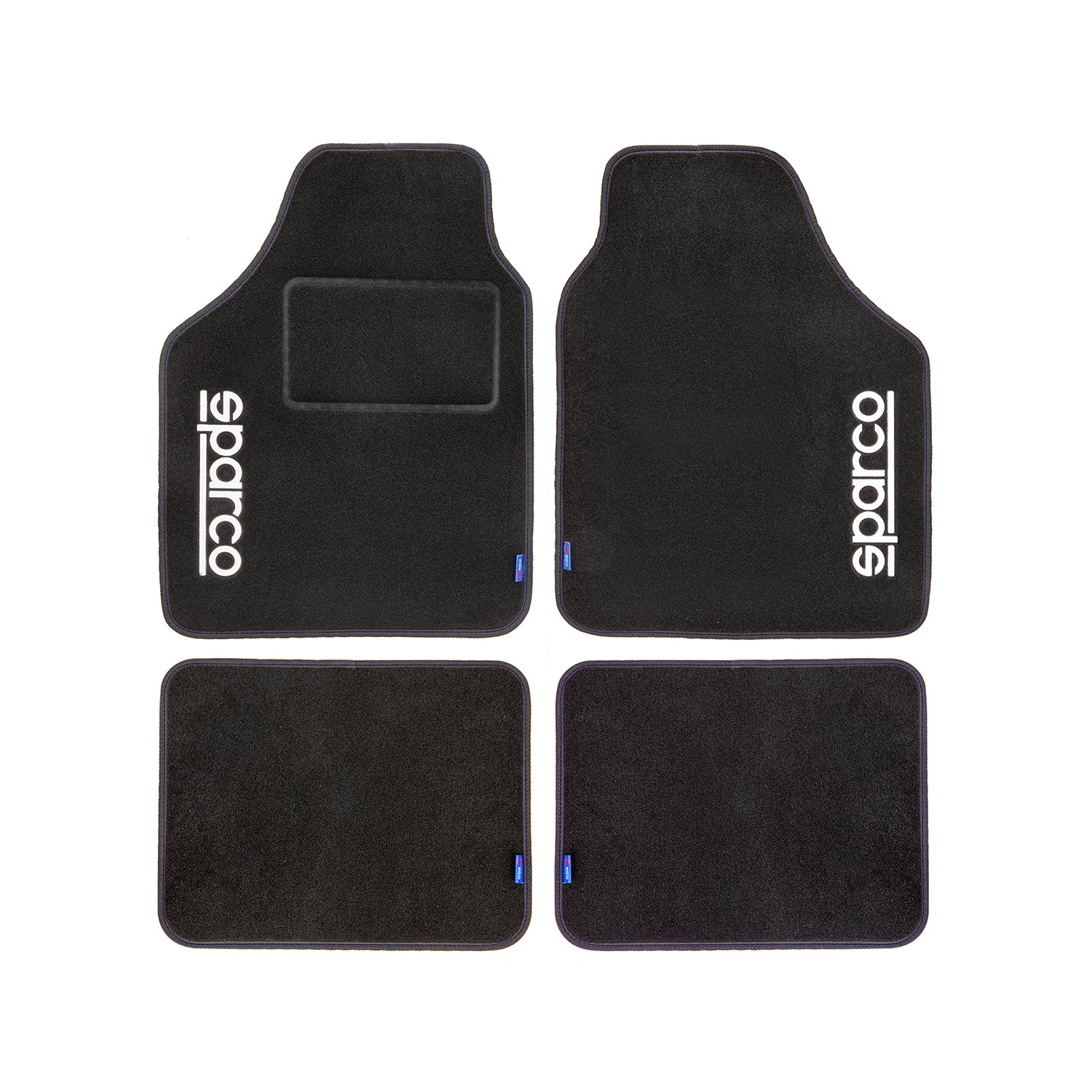 SPARCO tapis de sol tapis de voiture toutes saisons 4 pièces avec ligne Bleu
