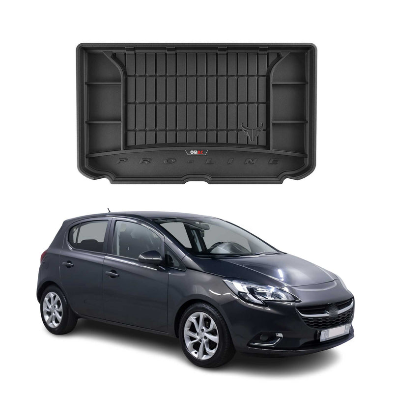Tapis de Coffre pour Opel Corsa E 2014-2019 TPE Noir