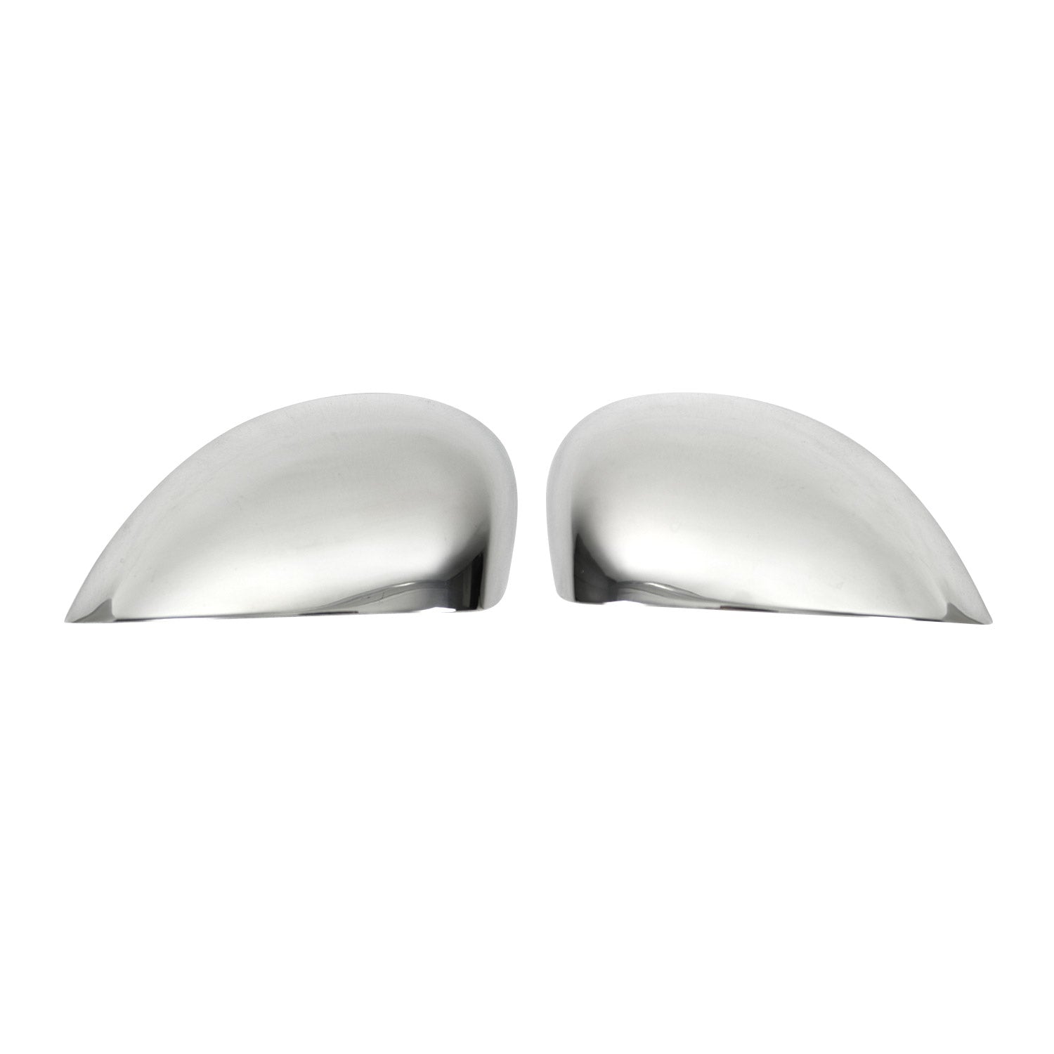 Coques de Rétroviseurs pour Seat Leon II 2005-2012 en Acier Chromé Argent