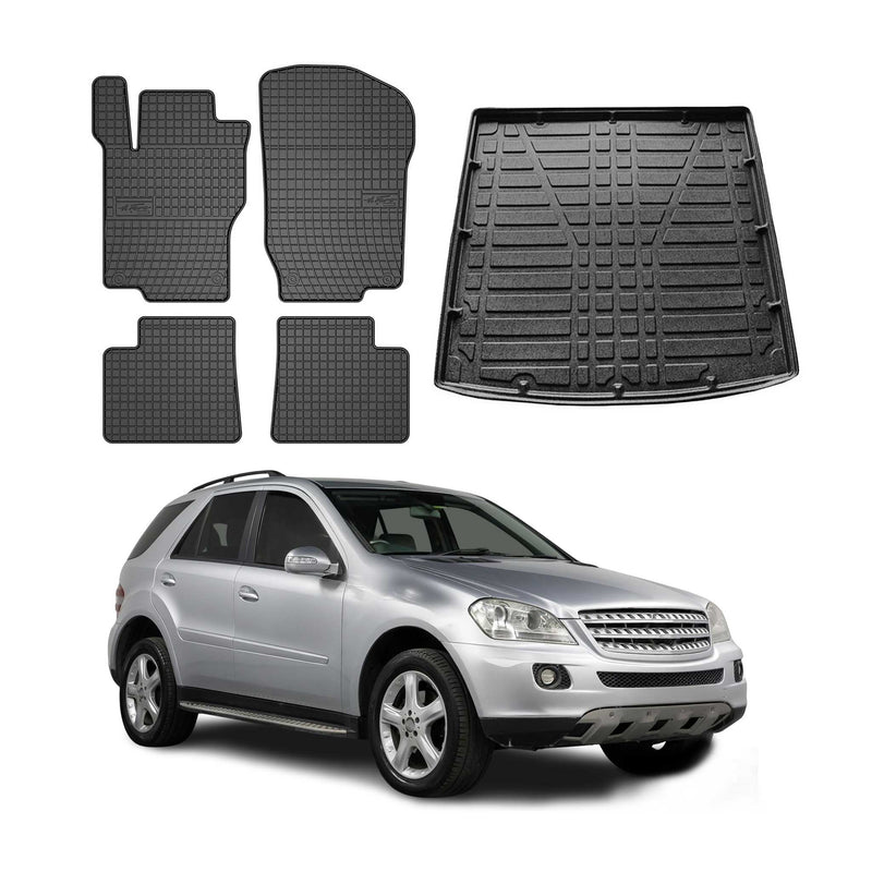 Kit Tapis de sol et coffre pour Fiat Freemont 2011-2024 TPE Noir