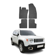 Tapis de Sol pour Jeep Renegade 2014-2018 Caoutchouc Noir
