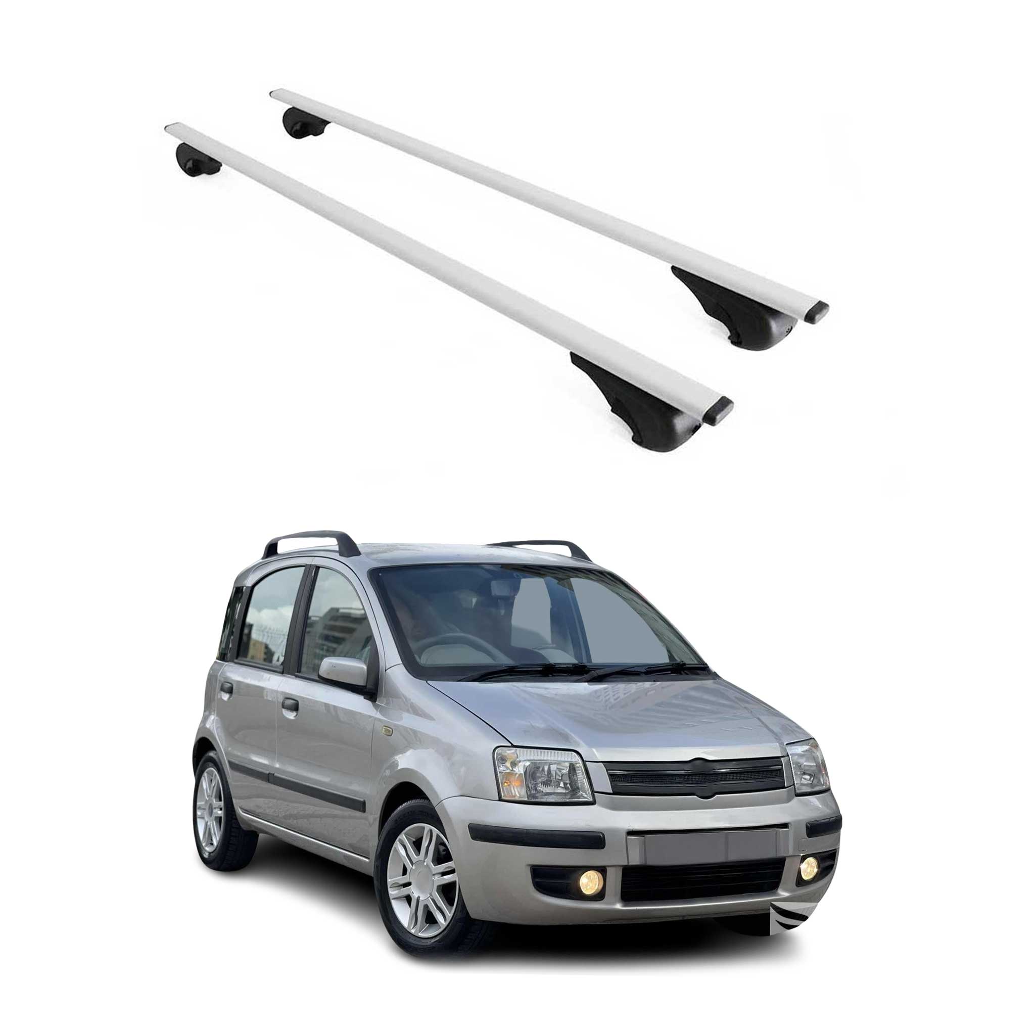 Barres de toit Transversales pour Fiat Panda 1980-2024 Fer Argent