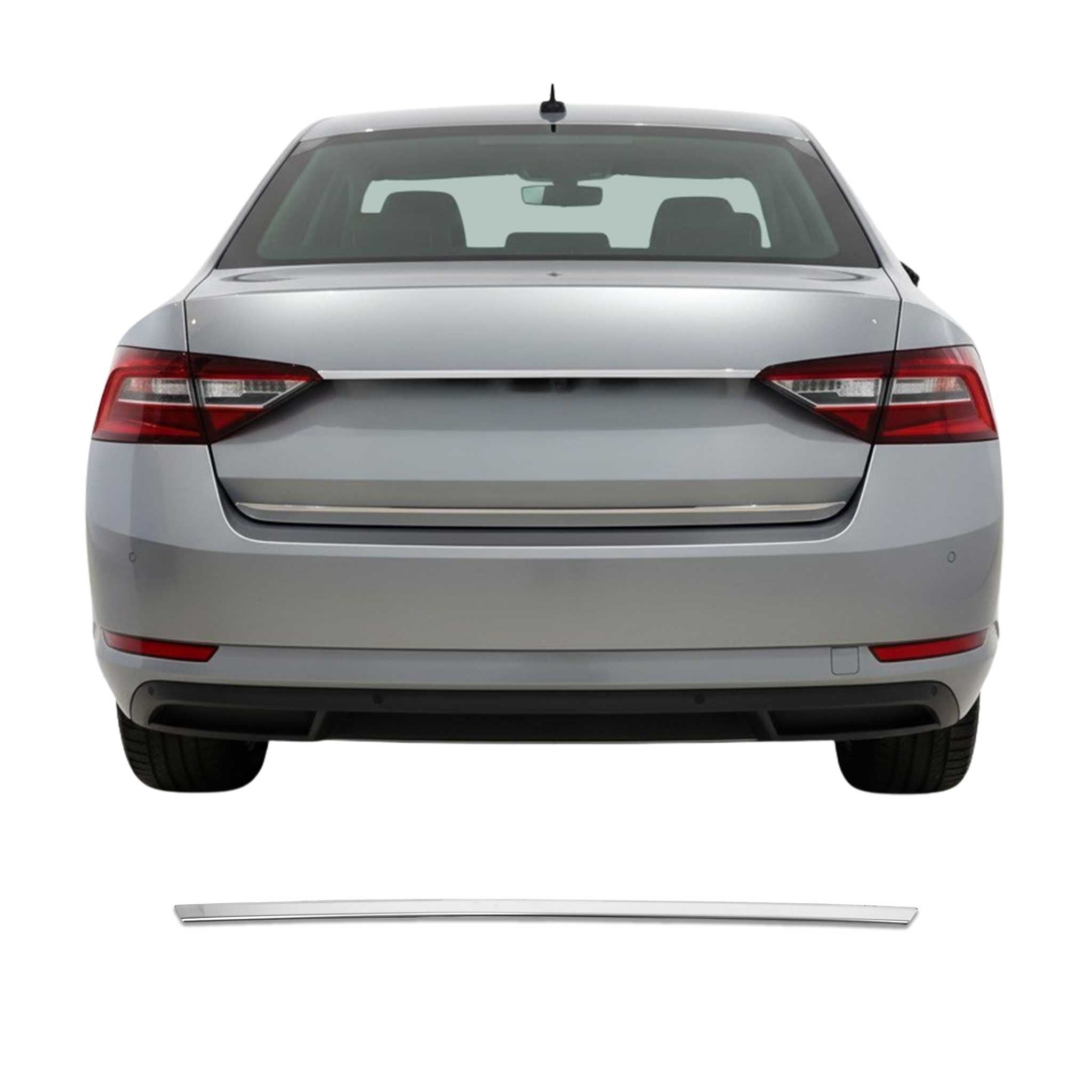 Garniture de Hayon Coffre pour Skoda Superb III Berline 2015-2024 acier inox