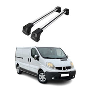 Barres de toit transversales pour Renault Trafic 2001-2014 Aluminium Gris