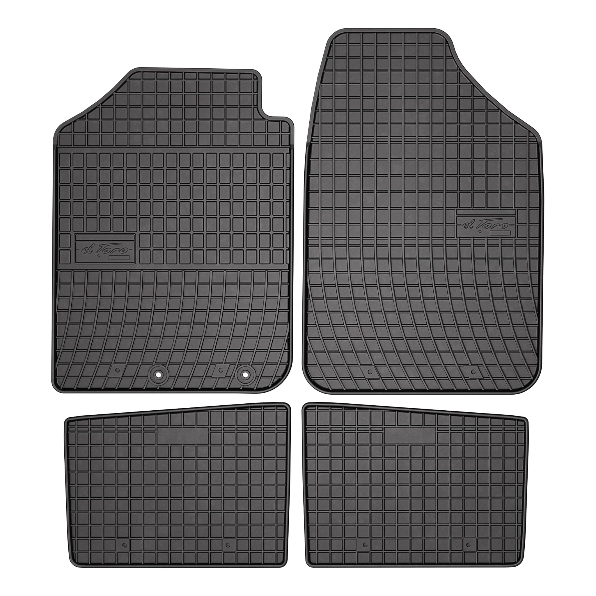 OMAC Tapis de sol pour Dacia Spring 2021-2026 noir 4 pièces en Caoutchouc