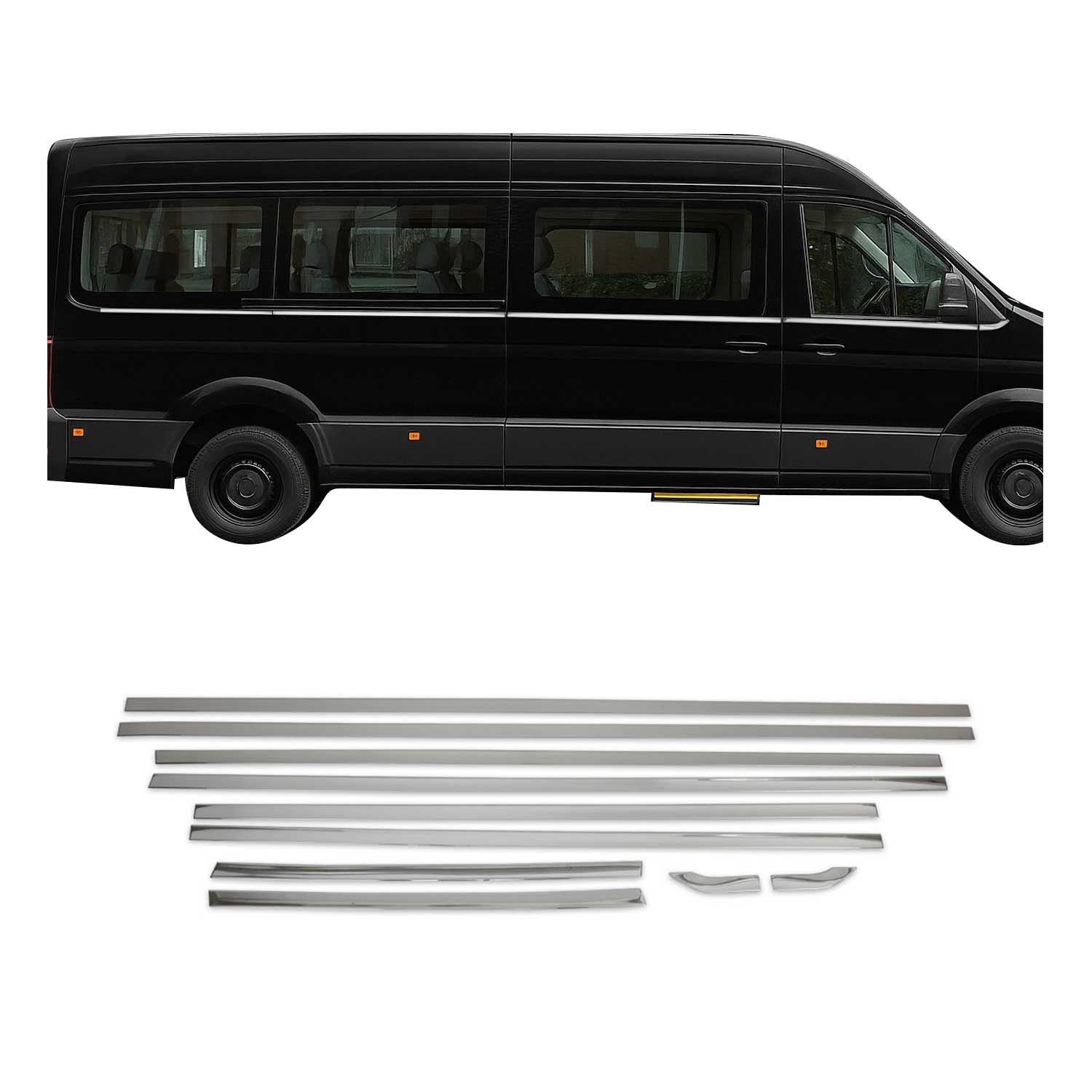 Garniture de Fenêtre pour VW Crafter L3 L4 2017-2026 Acier Inox 10Pcs