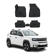 Tapis de sol pour Fiat Grande Panda EV 2024-2027 Noir 3D en Caoutchouc TPE 4Pcs