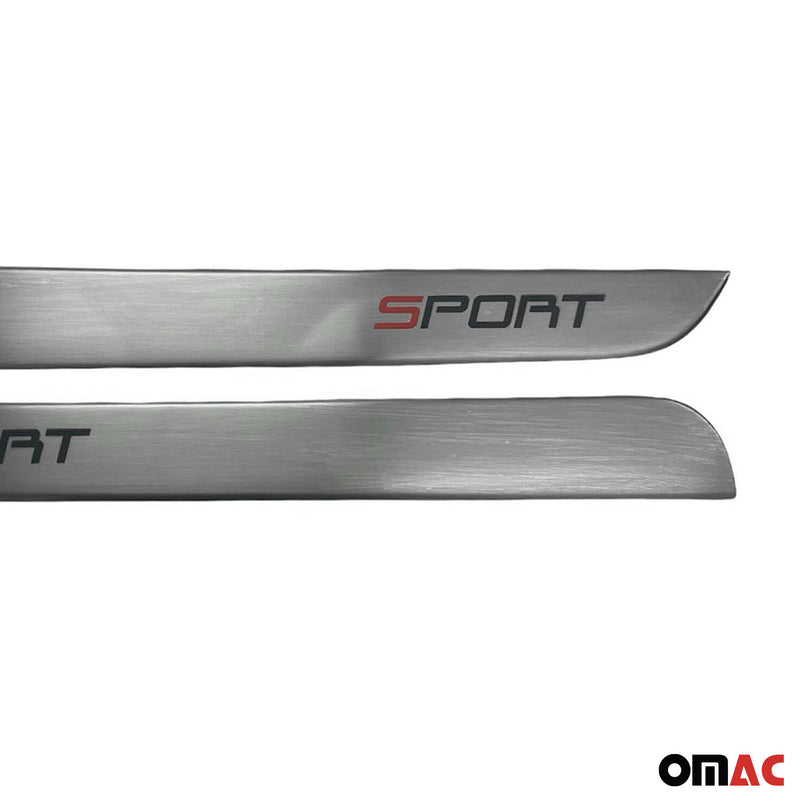 Couverture de Seuil de porte pour Opel Crossland X 2017-2025 inox chromé 2Pcs