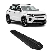Marchepieds latéraux pédale pour Citroen e-C3 2024-2026 Aluminium Noir 2Pcs