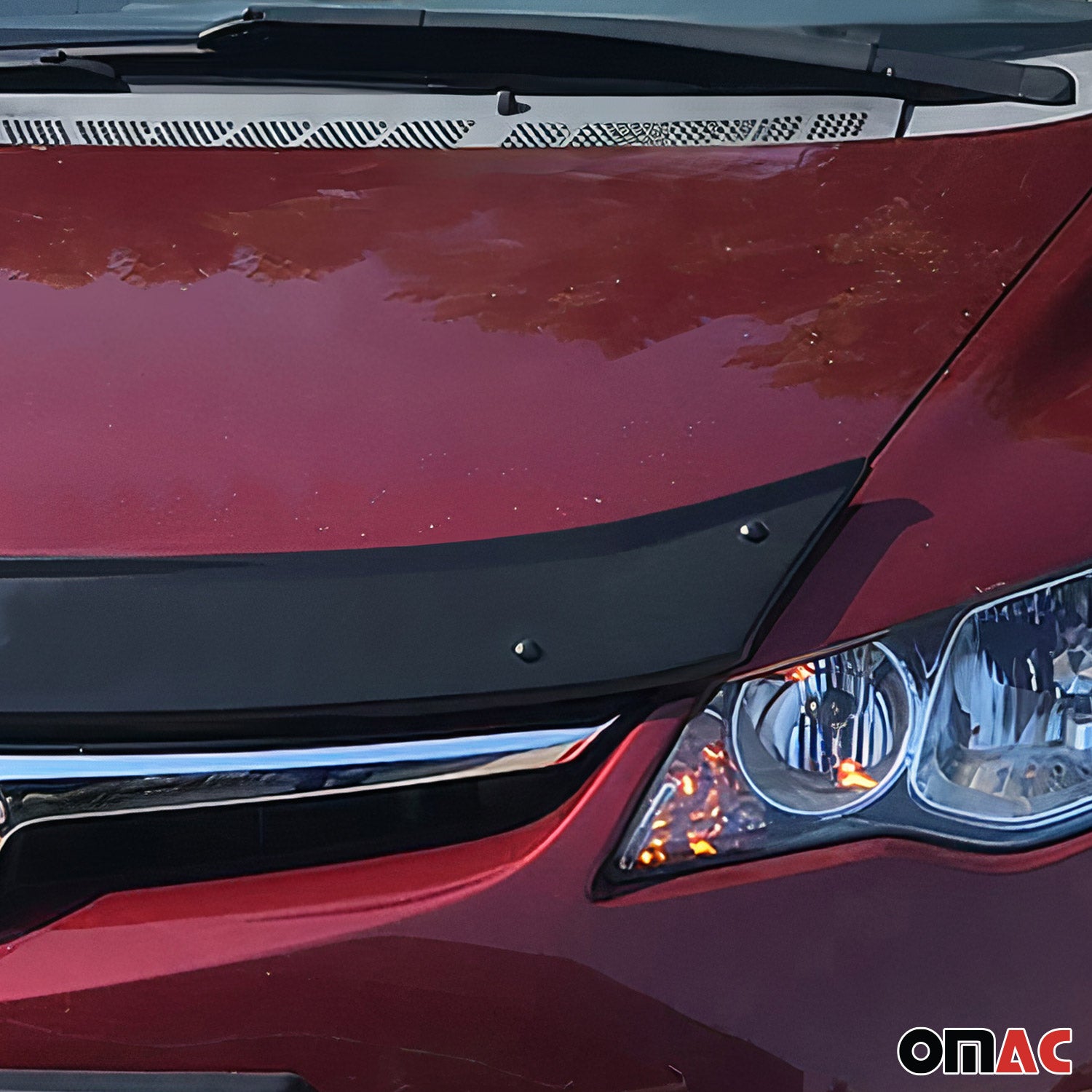 Deflecteurs d'air capot de voiture pour Honda Civic 2006-2011 Acrylique Noir