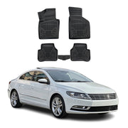 Tapis de sol pour Volkswagen Passat CC 2012-2017 Noir 3D en TPE 4x