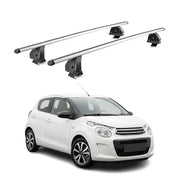 Barres de toit transversales Alu pour Citroen C1 II 2014-2022 TÜV 75 kg Gris 2x