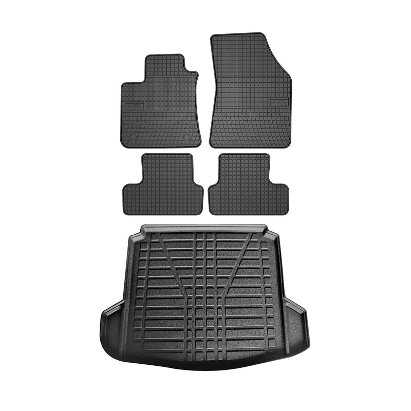 Kit Tapis de sol et coffre pour Renault Megane 2016-2024 TPE Noir