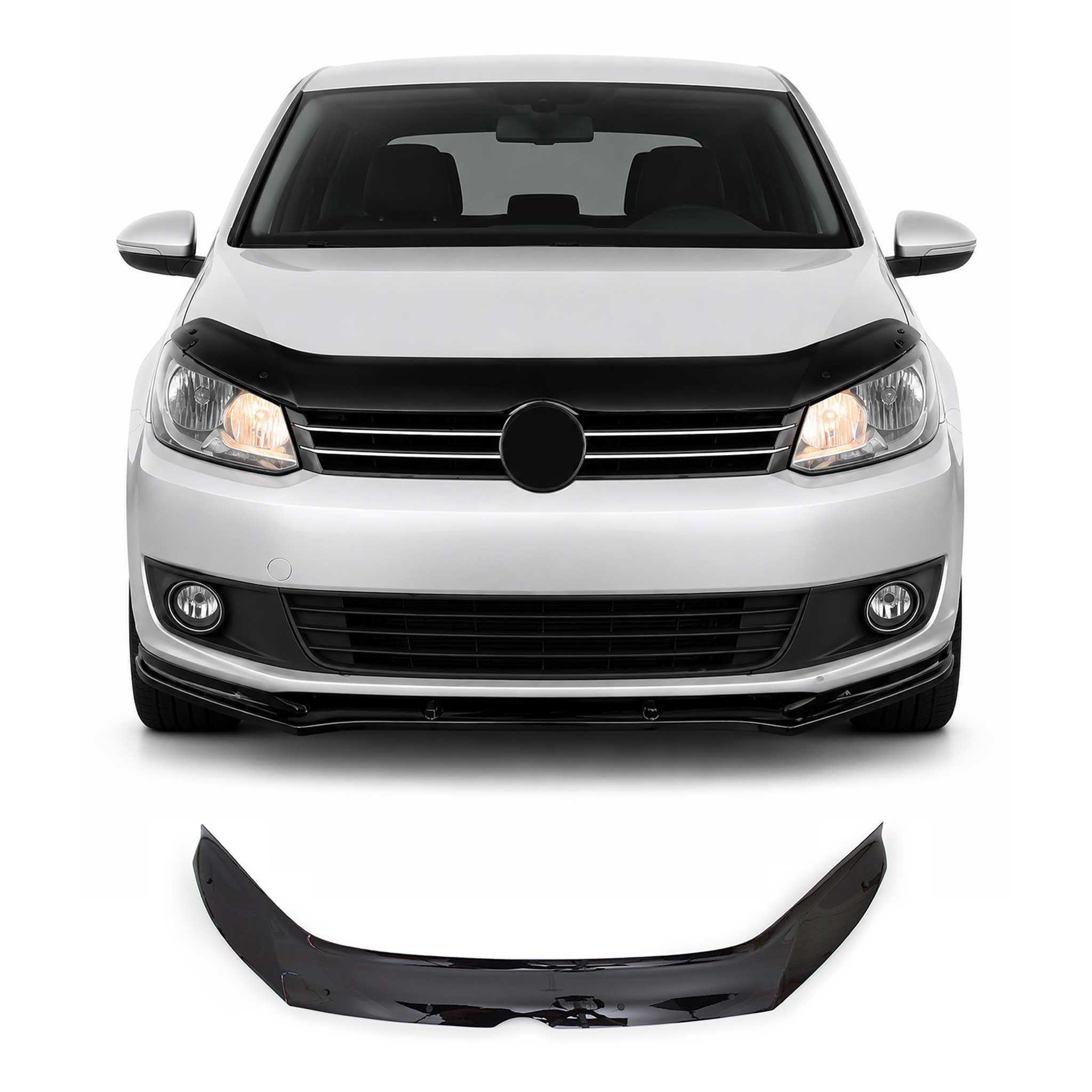 Deflecteurs d'air capot de voiture pour VW Caddy 2010-2015 Acrylique Noir