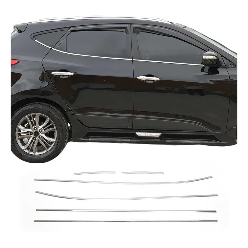 Baguettes pour contour Latérales pour Hyundai iX35 2010-2015 inox chrome
