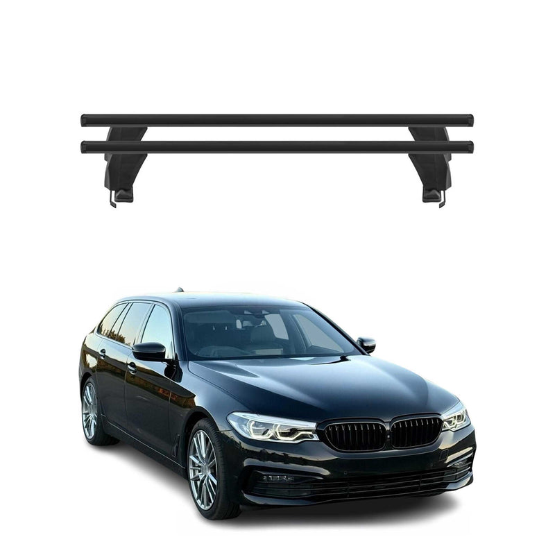 Menabo Barres de toit transversales pour BMW Série 5 G31 2017-2023 Alu Noir ABE