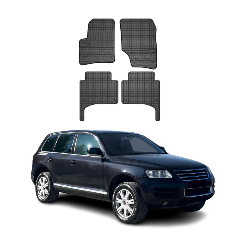 Tapis de Sol pour VW Touareg I 2002-2010 OMAC Noir Caoutchouc 4x