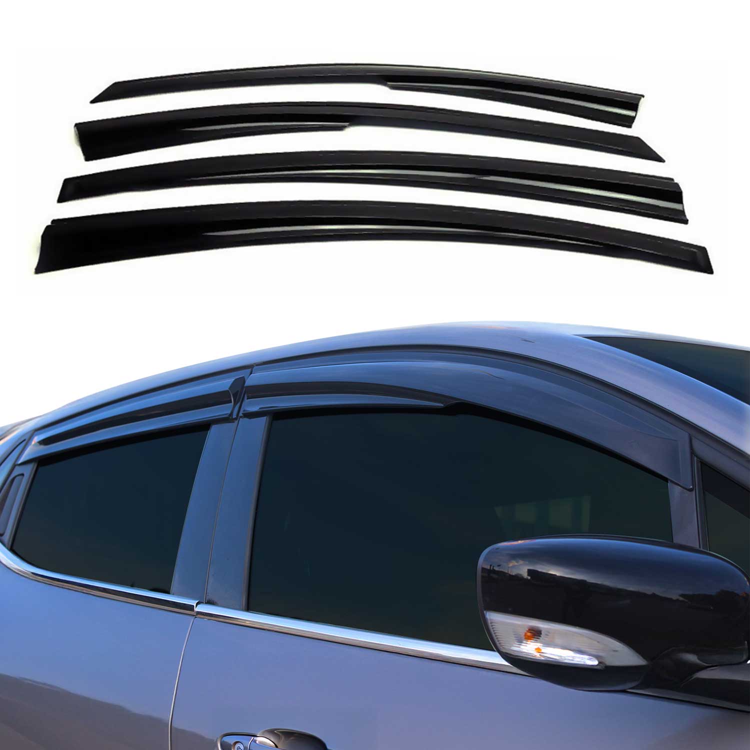 Déflecteurs De Vent Pluie D'air pour Renault Taliant Berline 2021-2026 Acryl 4x