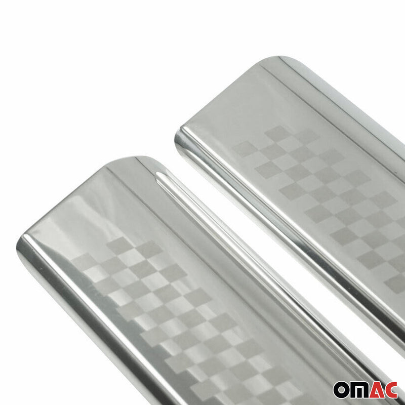 Seuils de porte pour VW Polo 2009-2017 inox chromés 2x