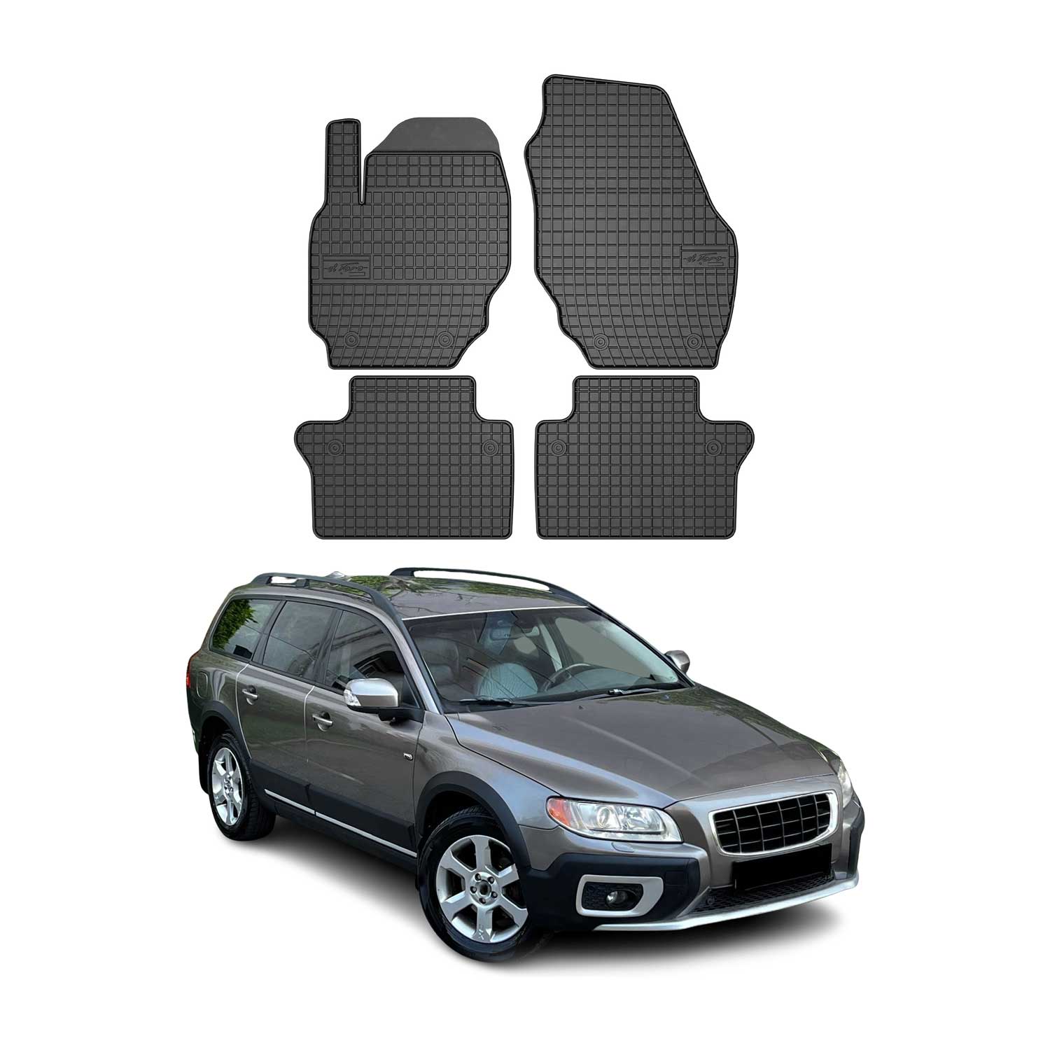 Tapis de Sol pour Volvo XC70 2013-2016 OMAC Noir Caoutchouc