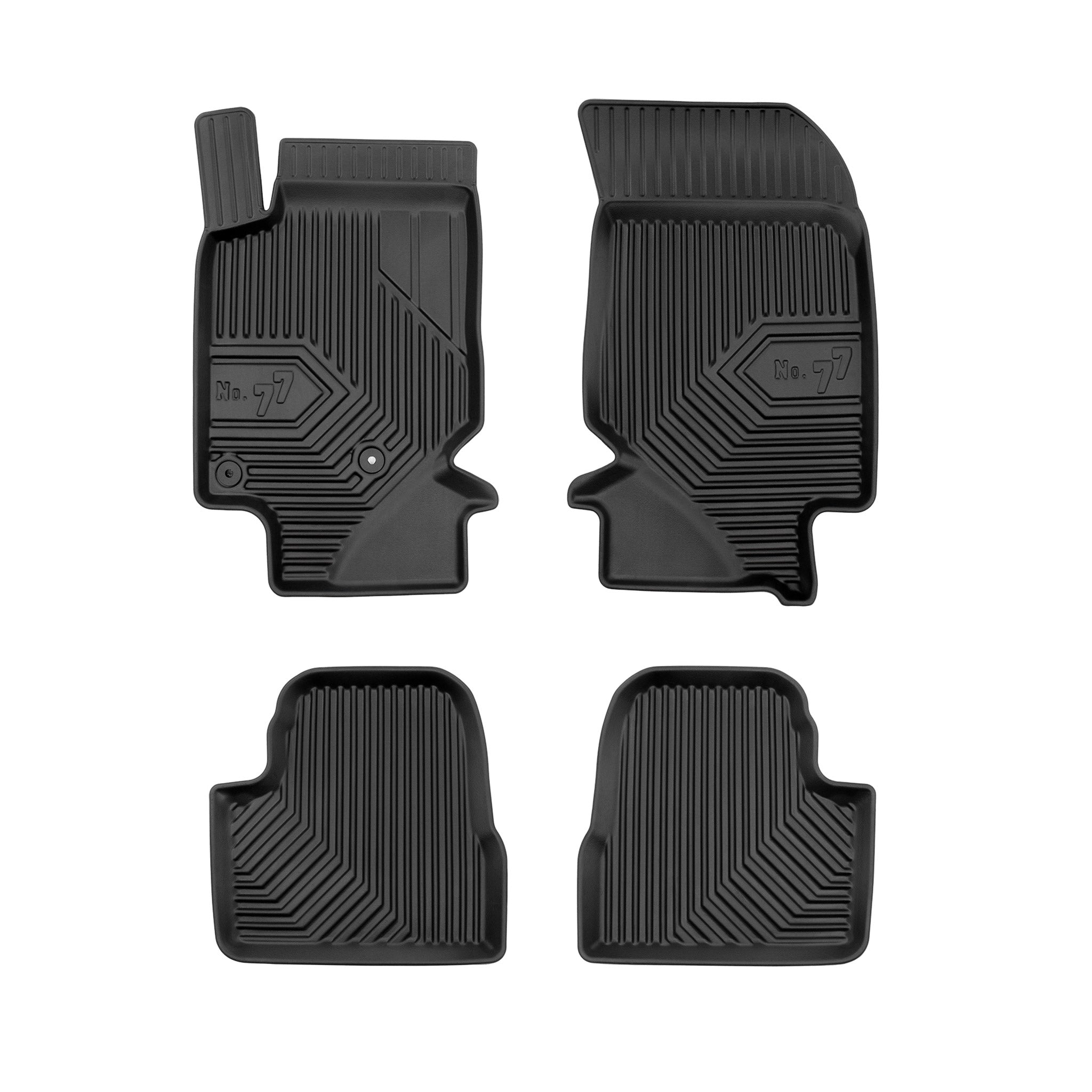 Tapis de Sol de Voiture pour Opel Corsa F 2019-2026 TPE Antidérapant Noir 4Pcs