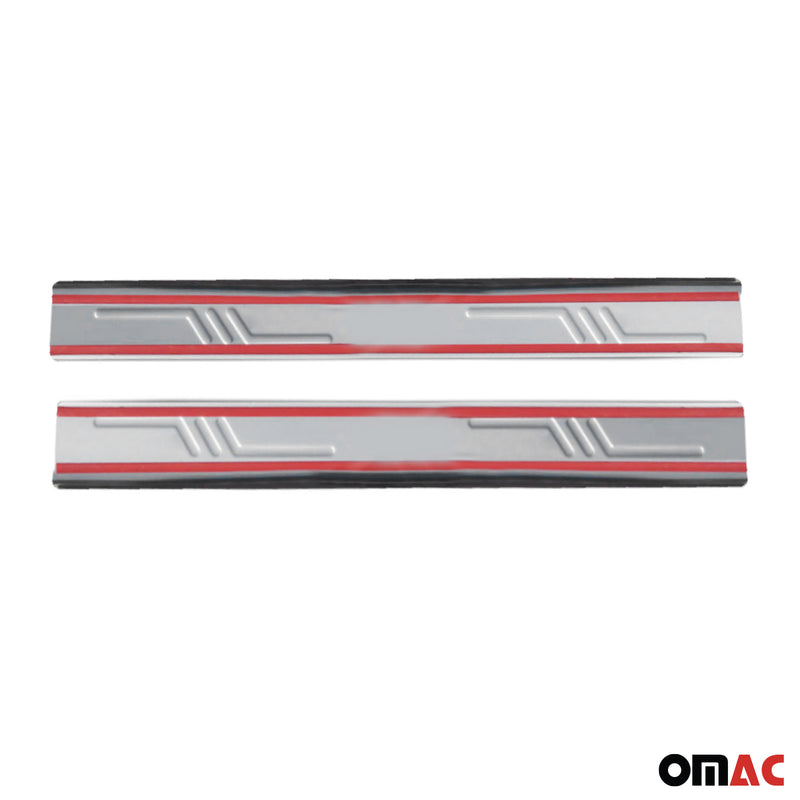 Couverture de Seuil de porte pour Fiat Fiorino Qubo Nemo 2007-2024 acier inox 2x