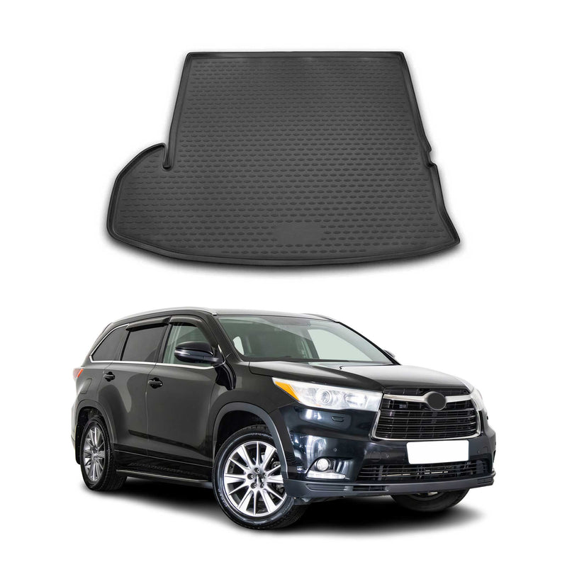 Tapis de Coffre pour Toyota Highlander 2014-2018 en caoutchouc TPE 3D Noir 1Pcs