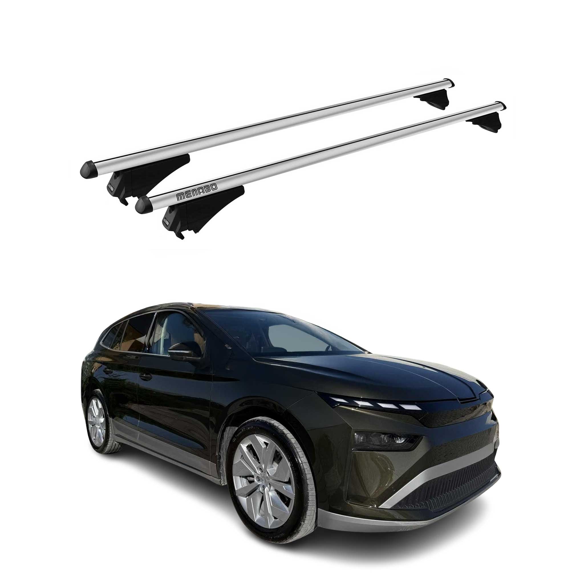 Tiger Barres de toit transversales pour Skoda Enyaq 2020-2026 Aluminium Gris 2x