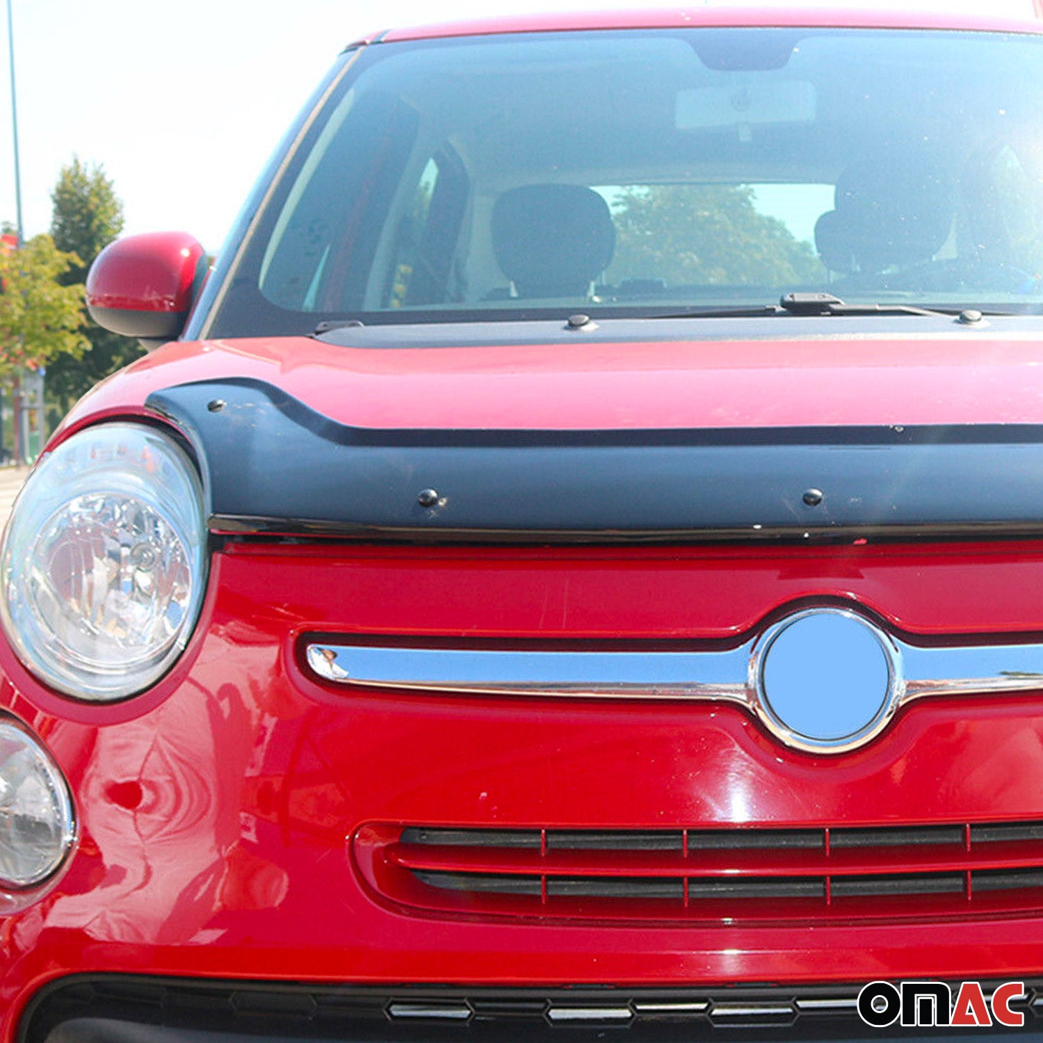 Deflecteurs d'air capot de voiture pour Fiat 500L 2013-2024 Acrylique Noir