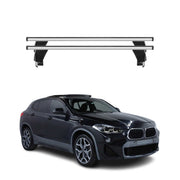 Menabo Barres de toit transversales pour BMW X2 F39 2018-2023 Alu Gris 2x