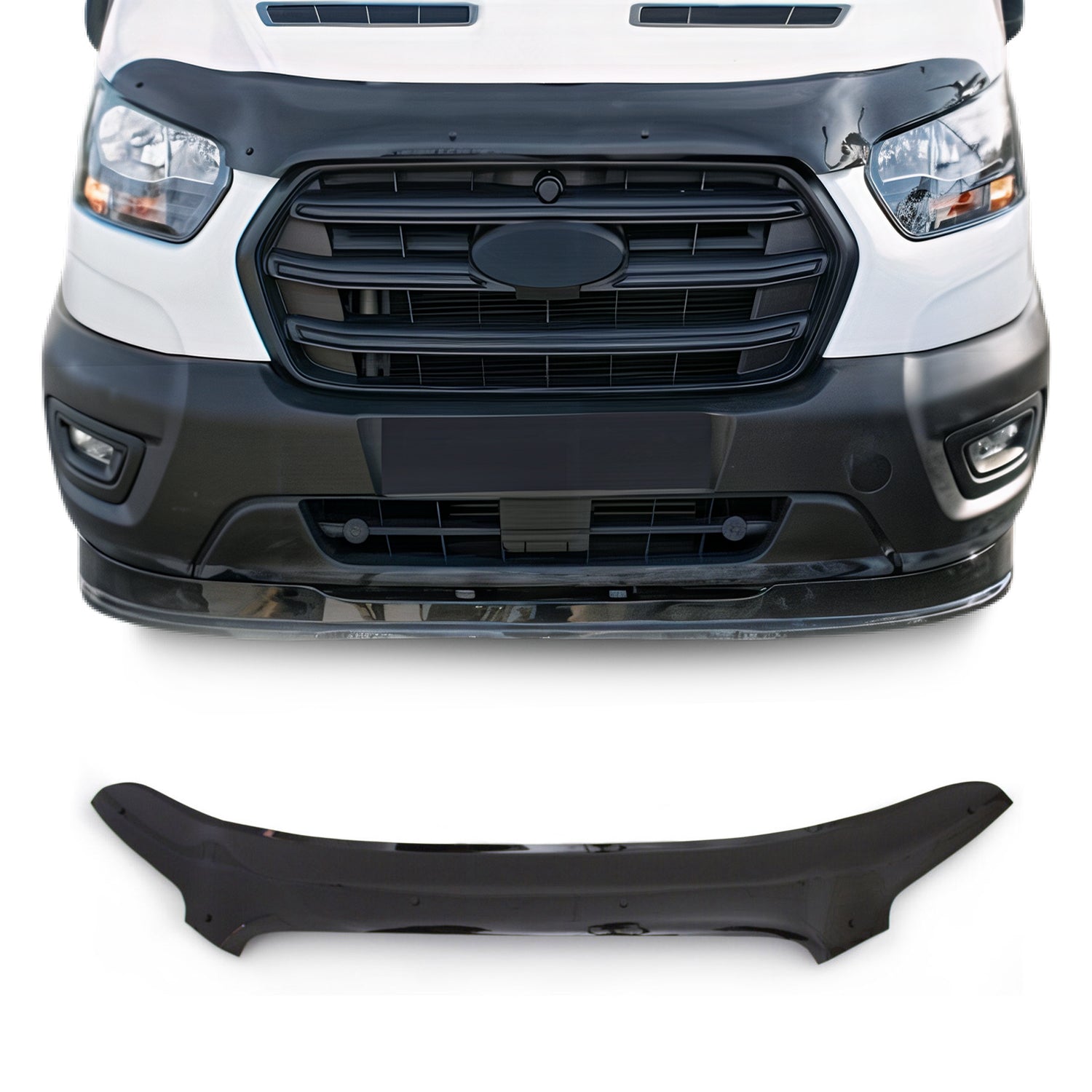2014-2019 Ford Transit PRE-FL Déflecteur de Capot en Acrylique Noir